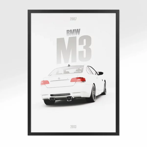 Poster BMW M3 2007 – Vue arrière