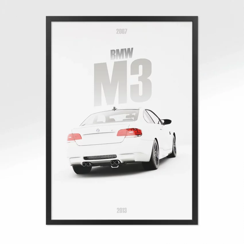 Poster BMW M3 2007 - Vue arrière