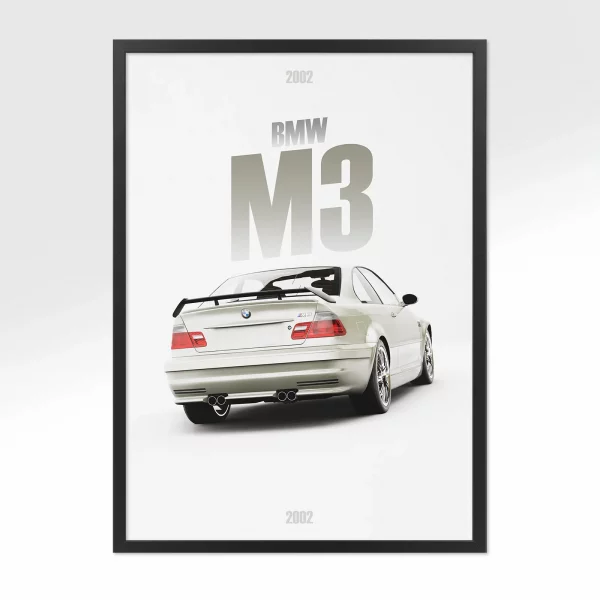 Poster BMW M3 GTR – Vue arrière