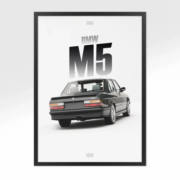 Poster BMW M5 1985 – Vue arrière