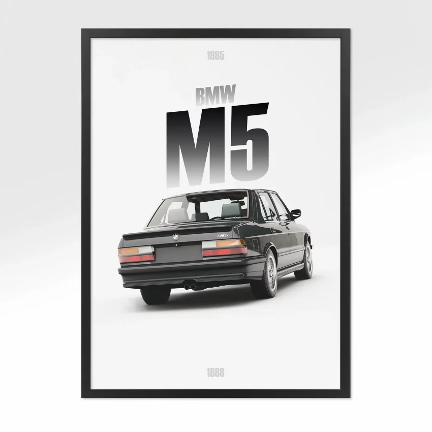 Poster BMW M5 1985 - Vue arrière