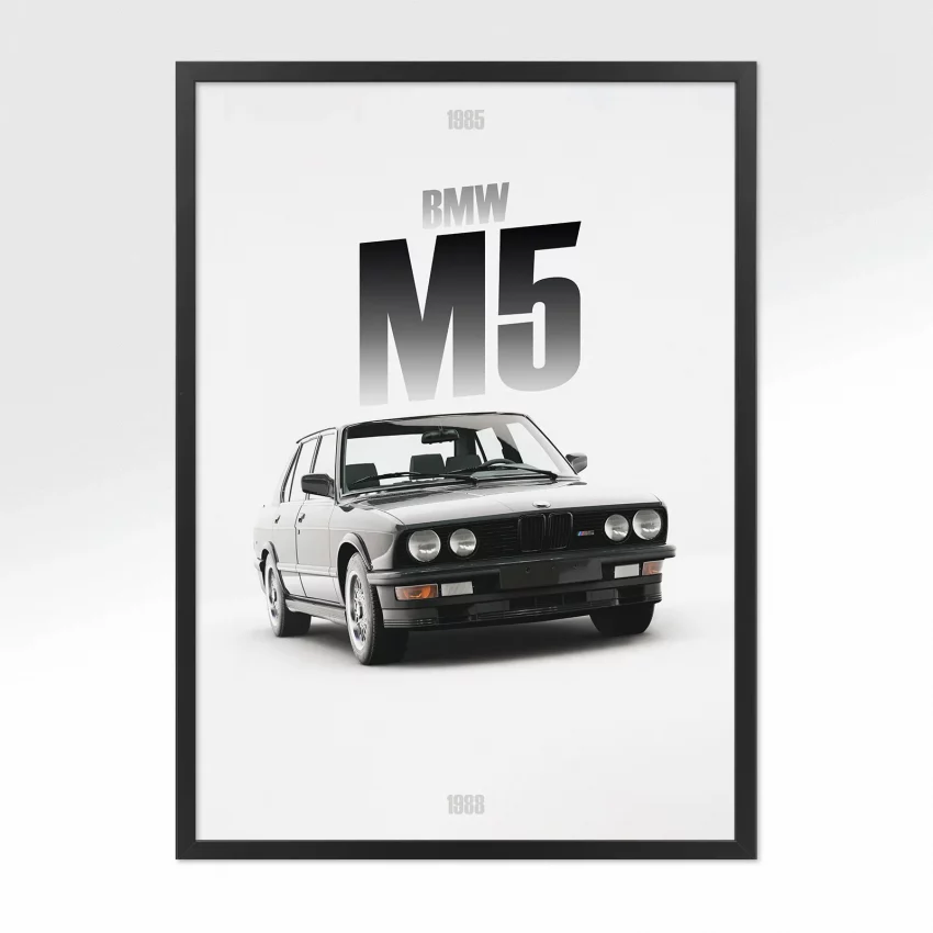 Poster BMW M5 1985 - Vue avant