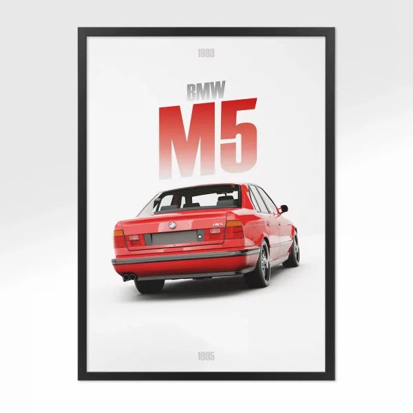 Poster BMW M5 1989 – Vue arrière