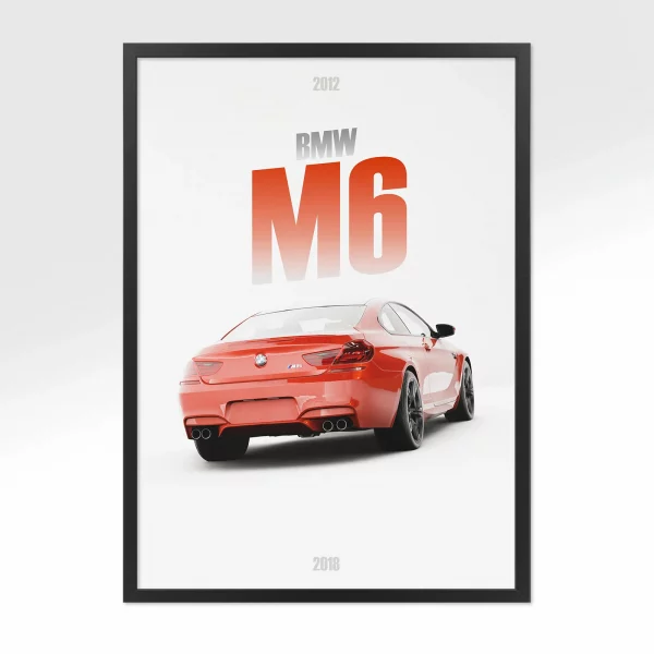 Poster BMW M6 – Vue arrière