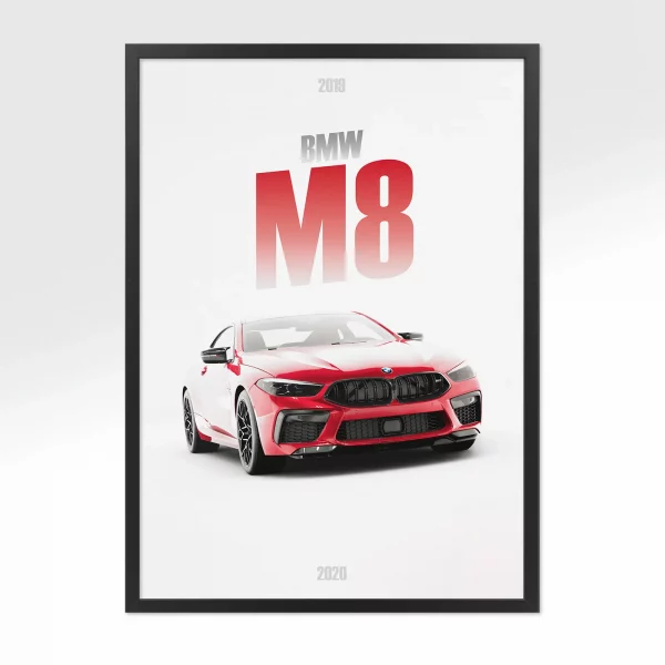 Poster BMW M8 – Vue avant