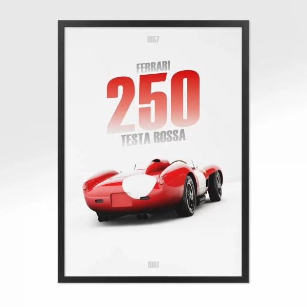 Poster Ferrari 250 Testa Rossa – Vue arrière
