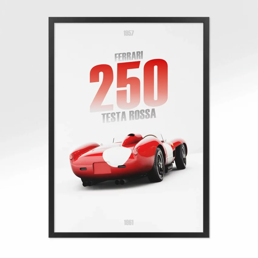 Poster Ferrari 250 Testa Rossa - Vue arrière