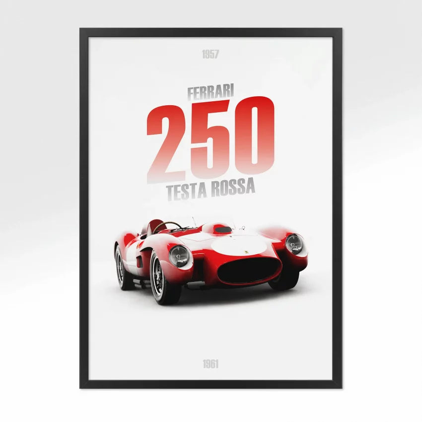 Poster Ferrari 250 Testa Rossa - Vue avant