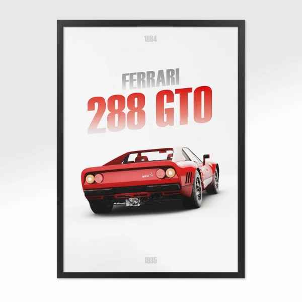 Poster Ferrari 288 GTO – Vue arrière