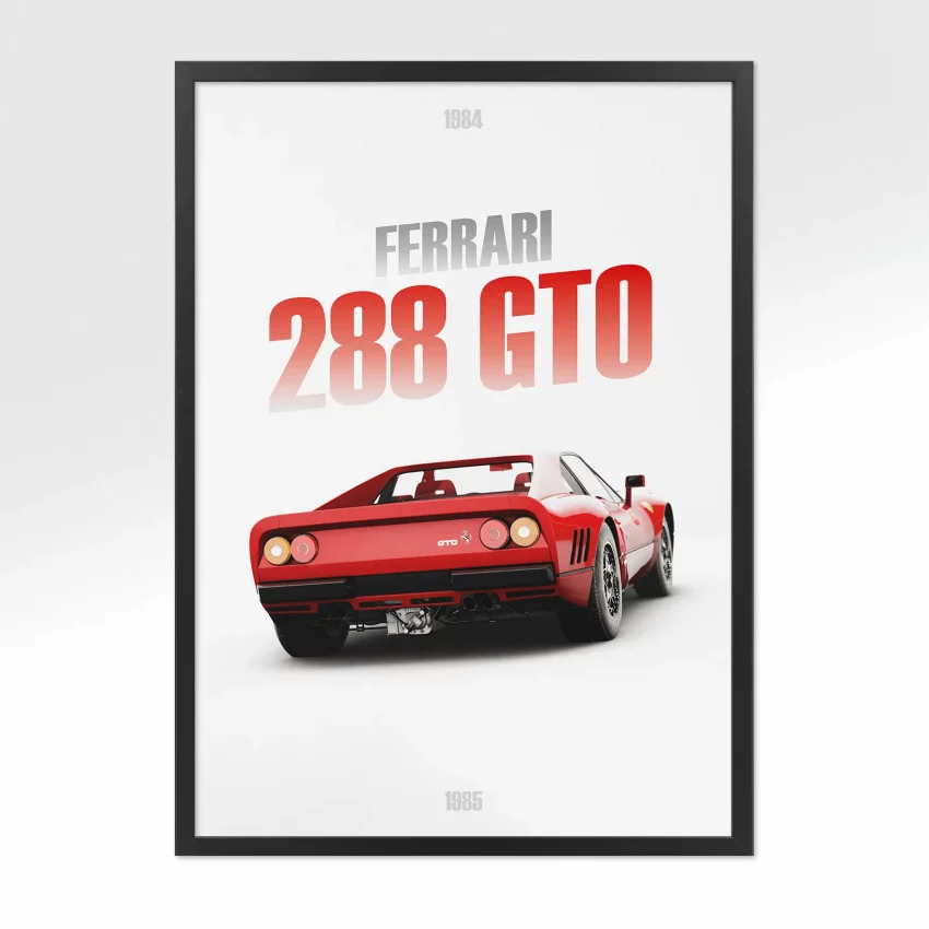 Poster Ferrari 288 GTO - Vue arrière