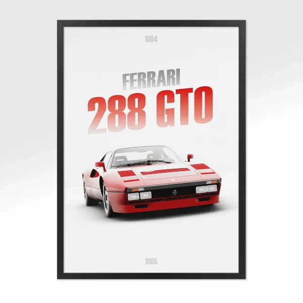 Poster Ferrari 288 GTO – Vue avant