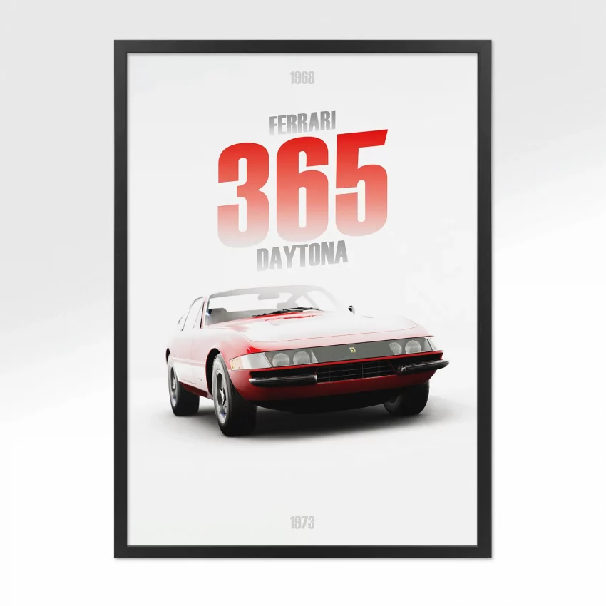 Poster Ferrari 365 Daytona - Vue avant