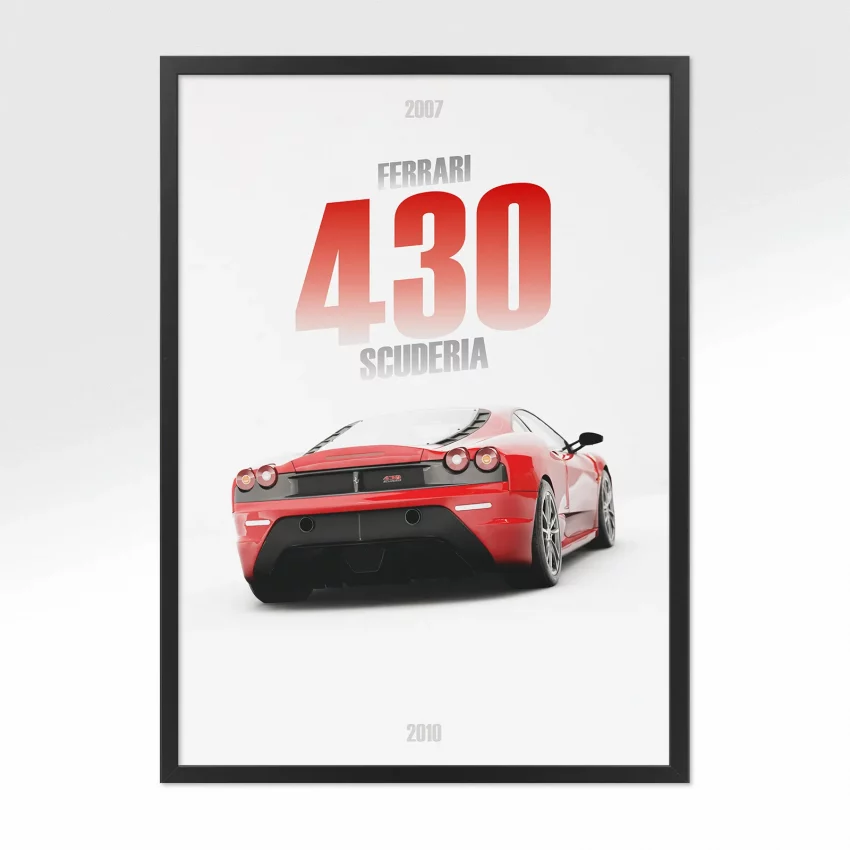 Poster Ferrari 430 Scuderia - Vue arrière