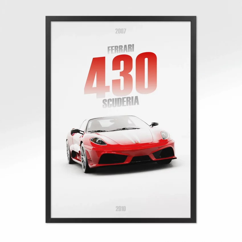 Poster Ferrari 430 Scuderia - Vue avant