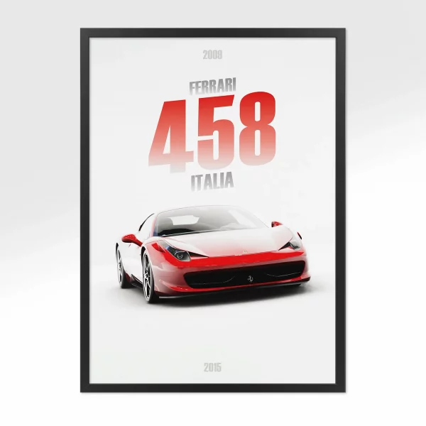 Poster Ferrari 458 Italia – Vue avant