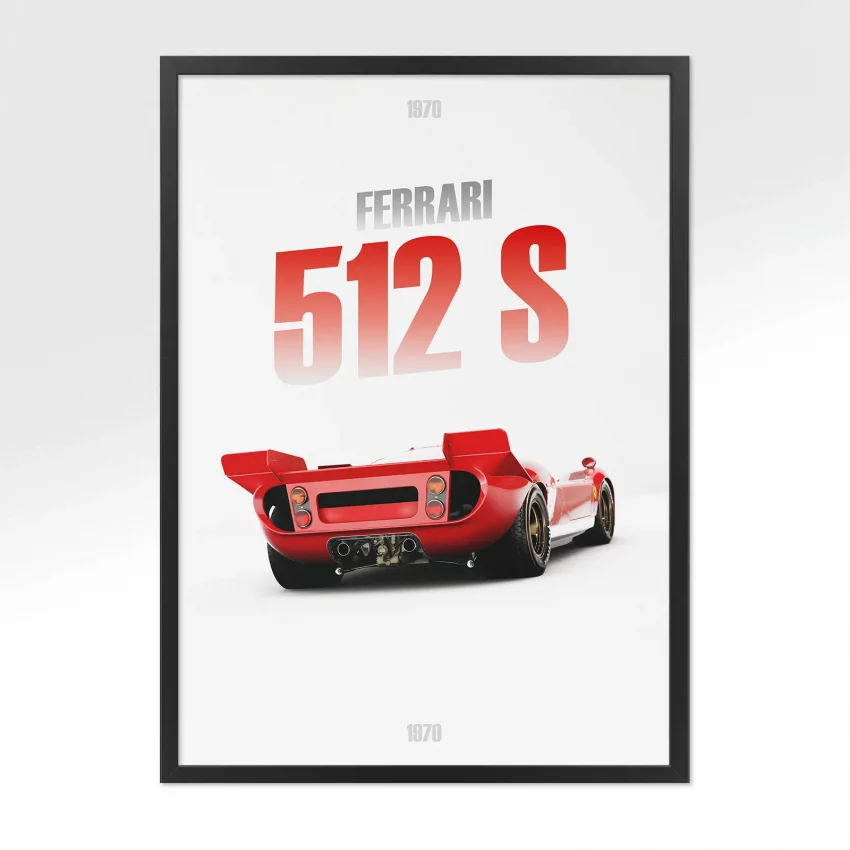 Poster Ferrari 512 S - Vue arrière