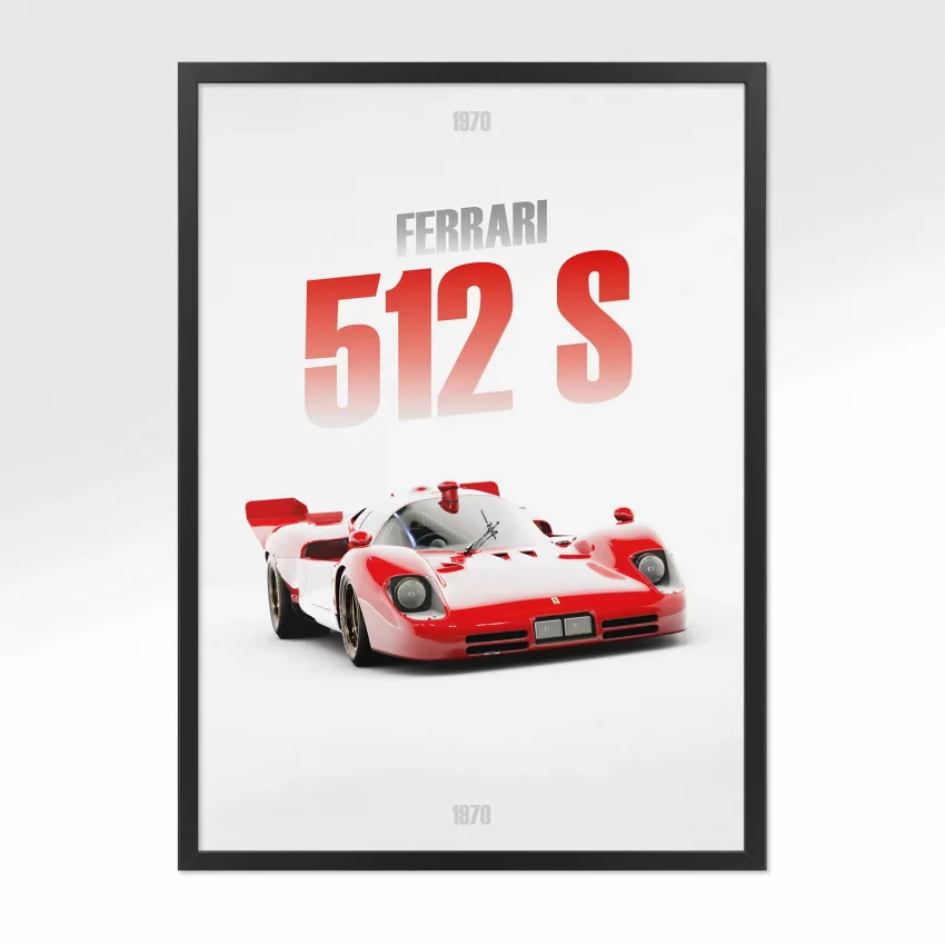 Poster Ferrari 512 S - Vue avant