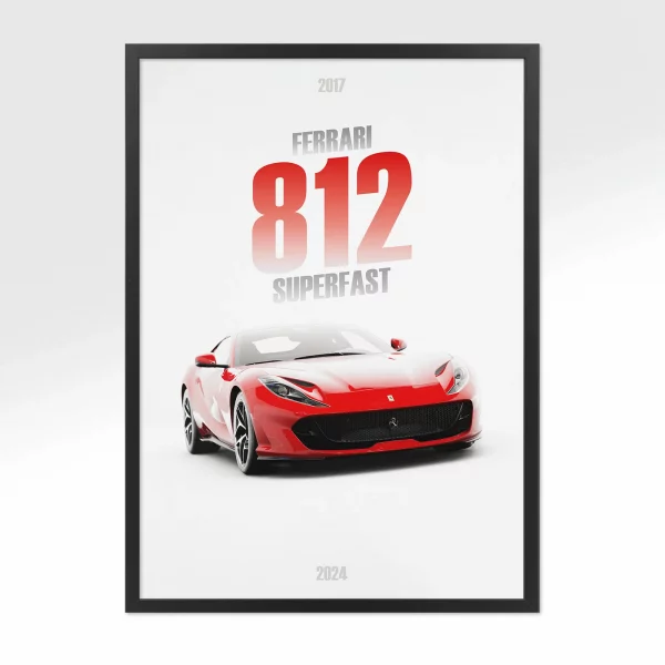 Poster Ferrari 812 Superfast – Vue avant