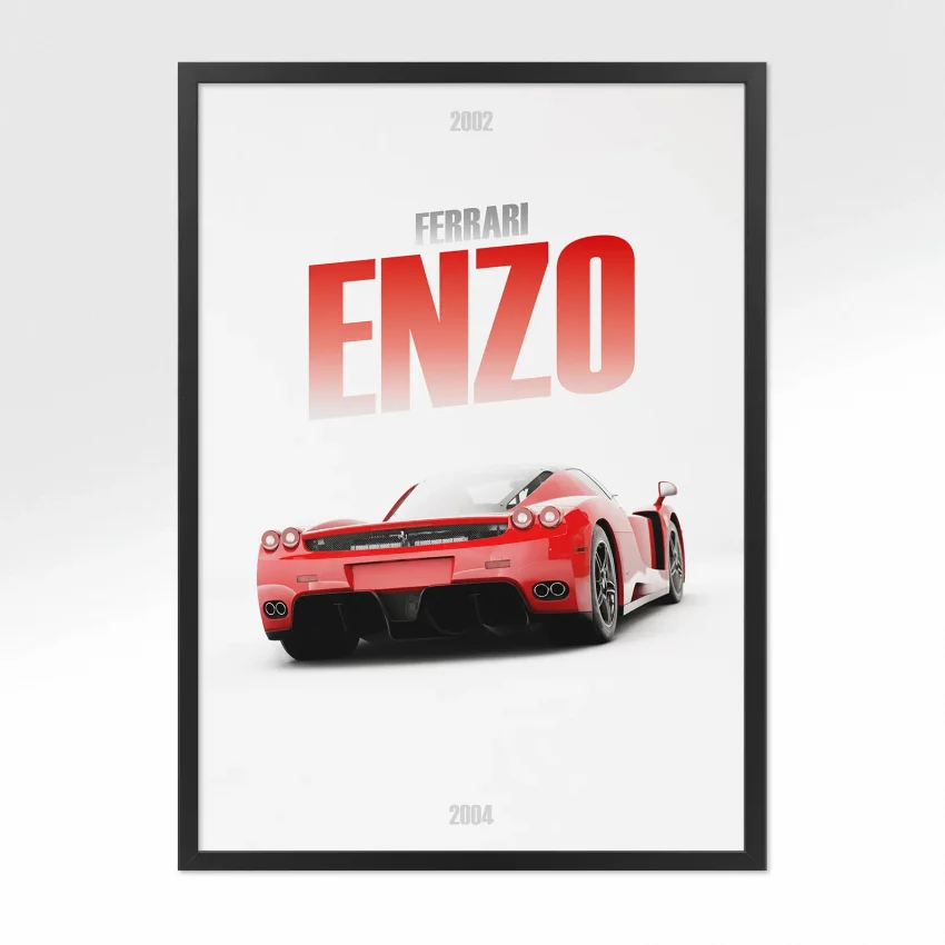 Poster Ferrari Enzo - Vue arrière