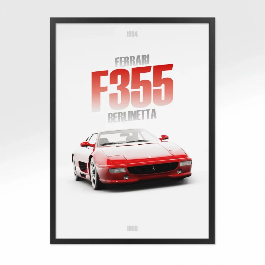 Poster Ferrari F355 Berlinetta - Vue avant