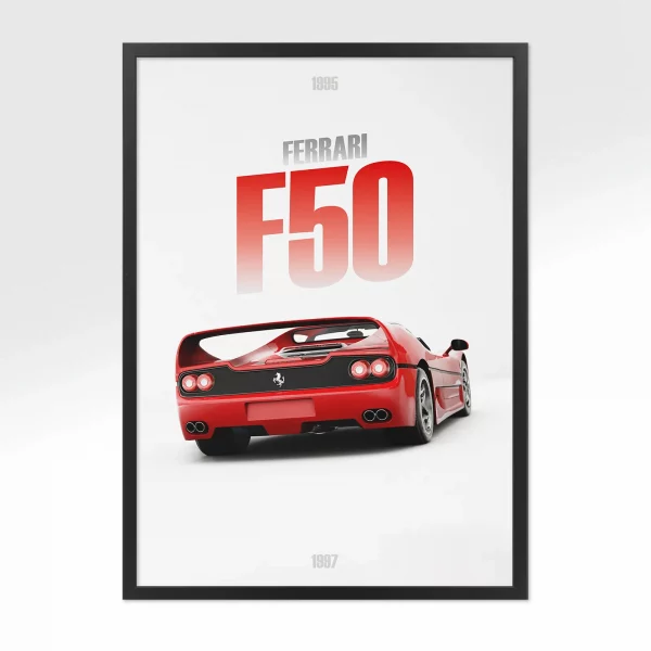 Poster Ferrari F50 – Vue arrière