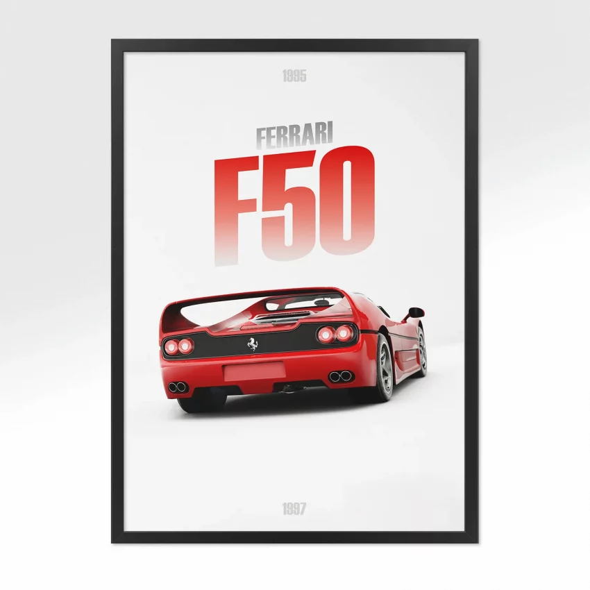Poster Ferrari F50 - Vue arrière