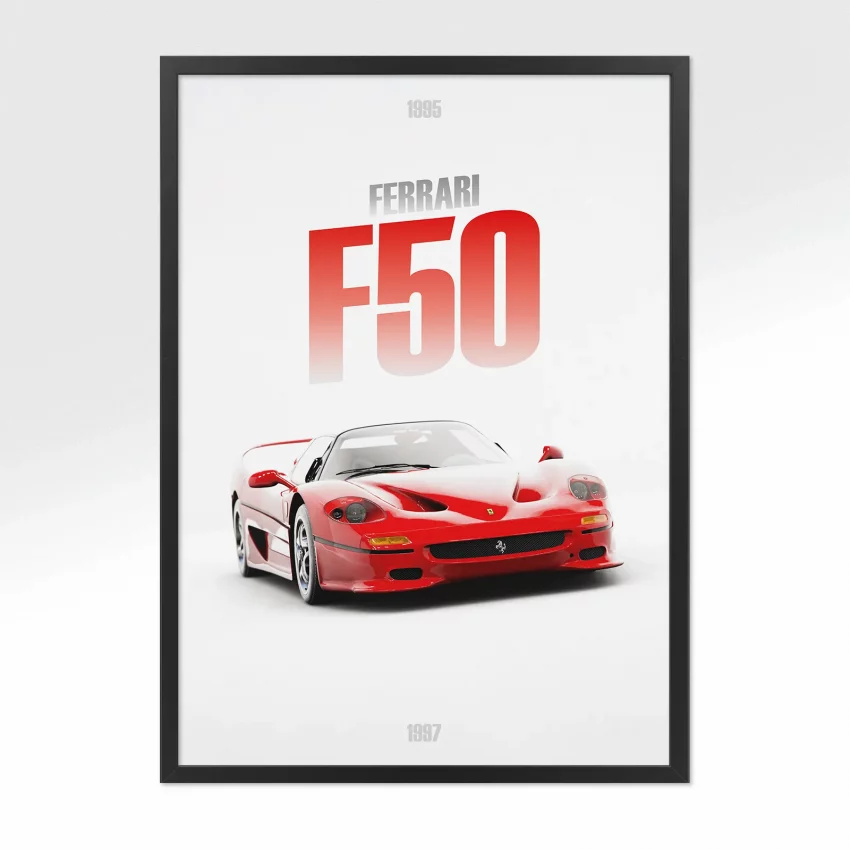 Poster Ferrari F50 - Vue avant