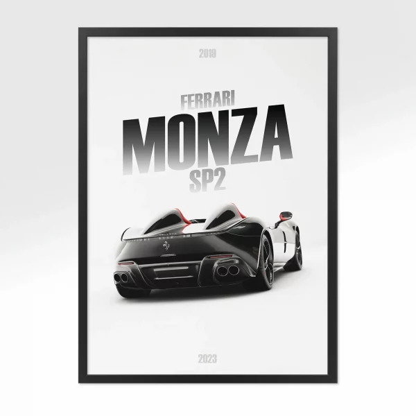 Poster Ferrari Monza SP2 – Vue arrière