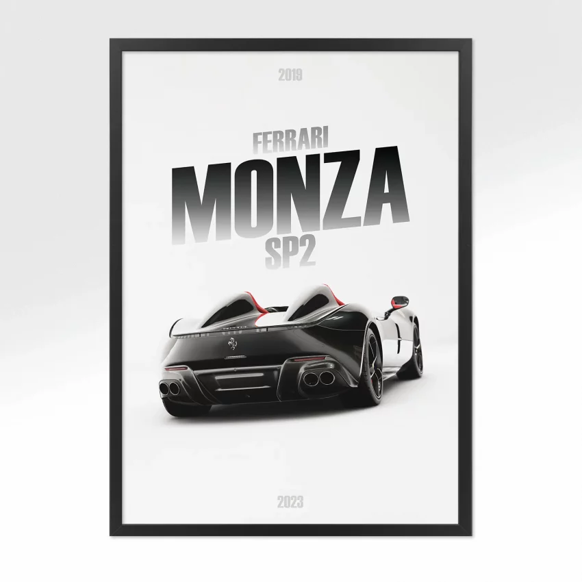 Poster Ferrari Monza SP2 - Vue arrière
