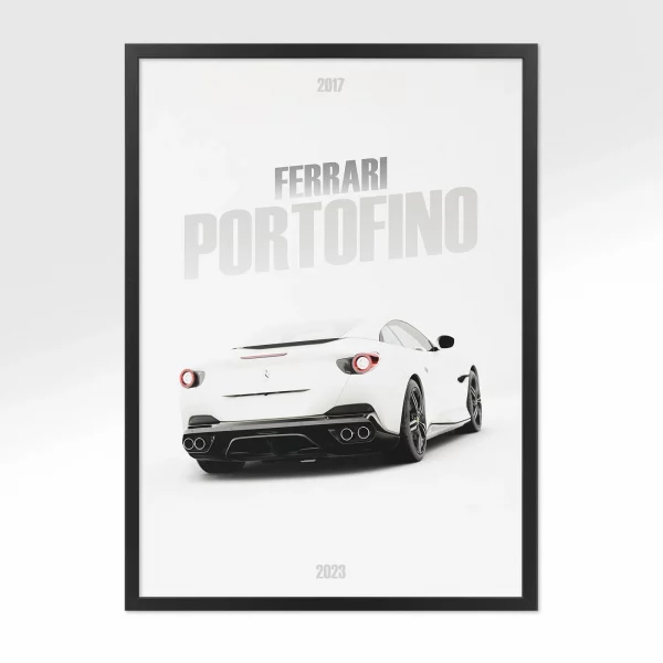 Poster Ferrari Portfofino – Vue arrière