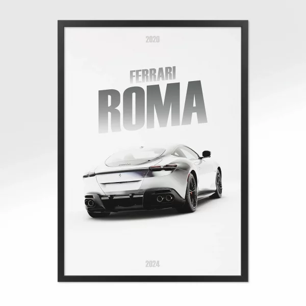 Poster Ferrari Roma – Vue arrière