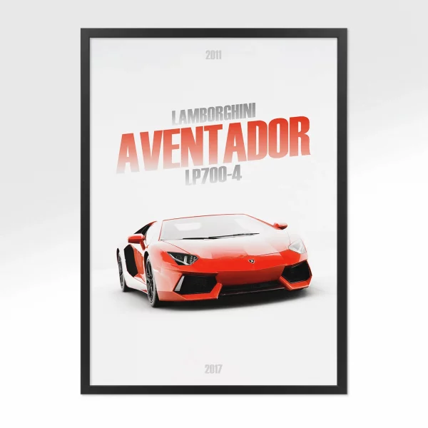 Poster Lamborghini Aventador LP700-4 – Vue avant