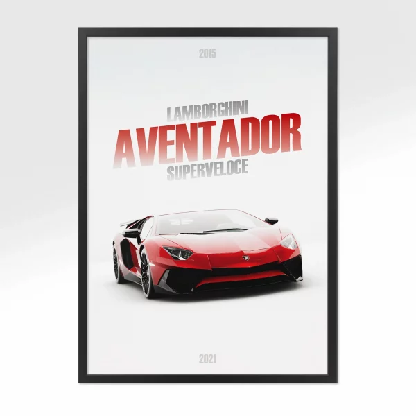 Poster Lamborghini Aventador Superveloce – Vue avant