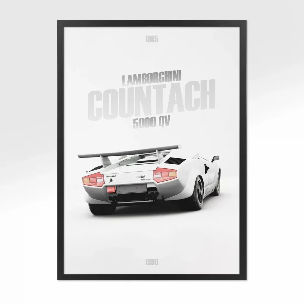 Poster Lamborghini Countach – Vue arrière