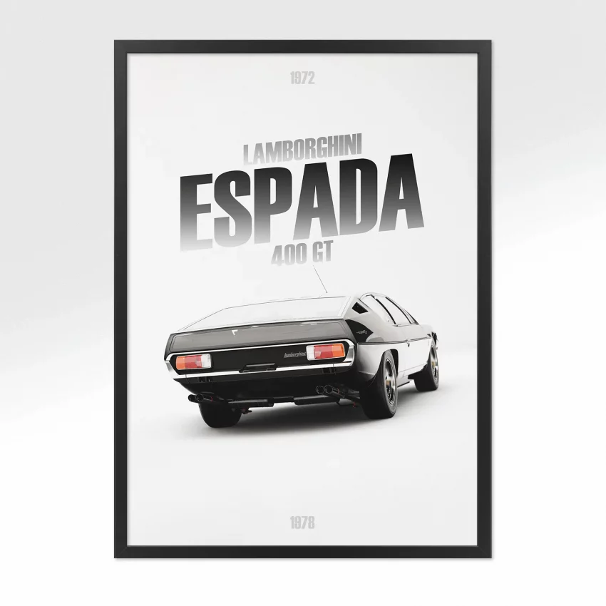 Poster Lamborghini Espada - Vue arrière