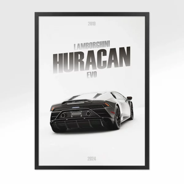Poster Lamborghini Huracan Evo – Vue arrière