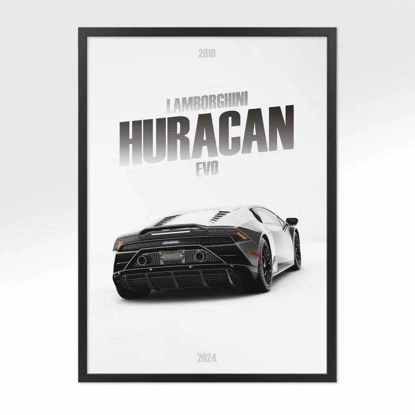 Poster Lamborghini Huracan Evo - Vue arrière