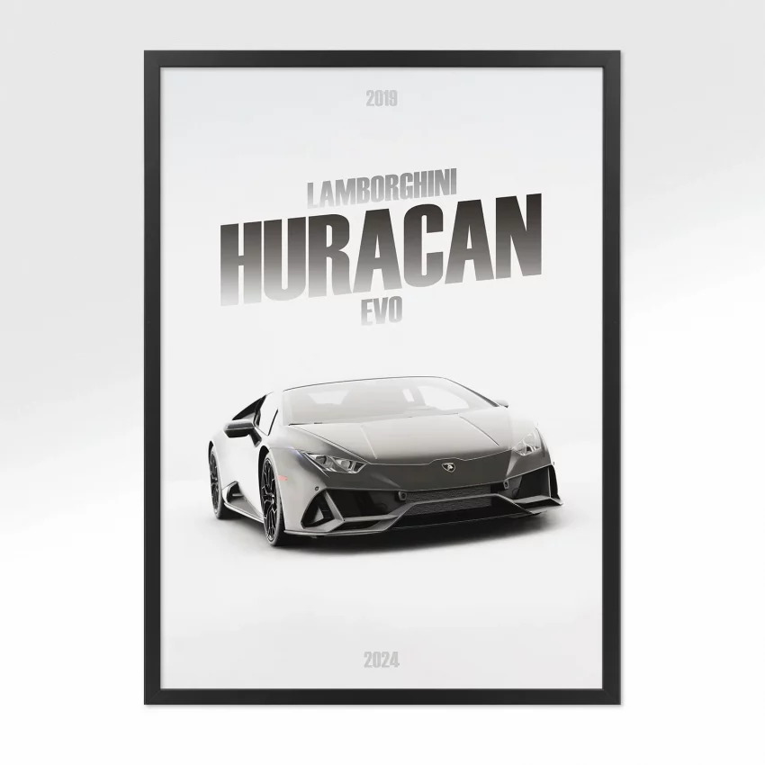 Poster Lamborghini Huracan Evo - Vue avant