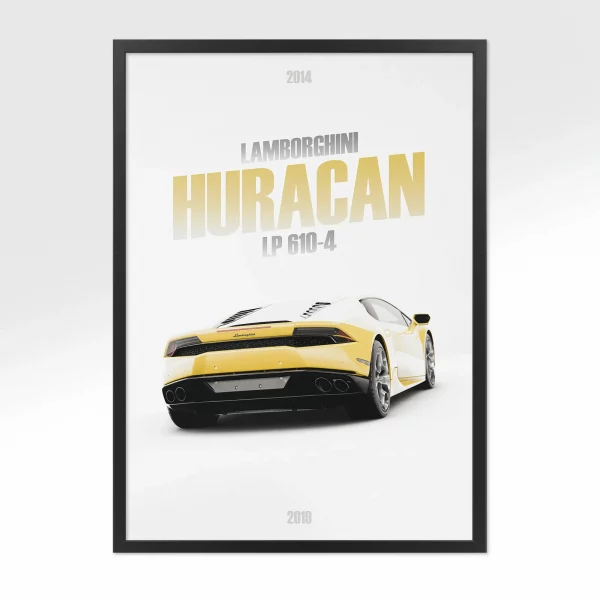 Poster Lamborghini Huracan LP 610-4 – Vue arrière