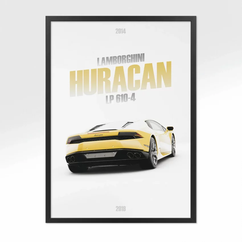 Poster Lamborghini Huracan LP 610-4 - Vue arrière