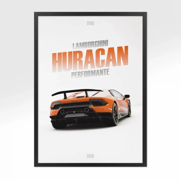 Poster Lamborghini Huracan Performante – Vue arrière