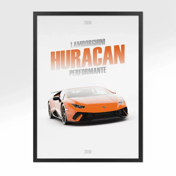 Poster Lamborghini Huracan Performante – Vue avant