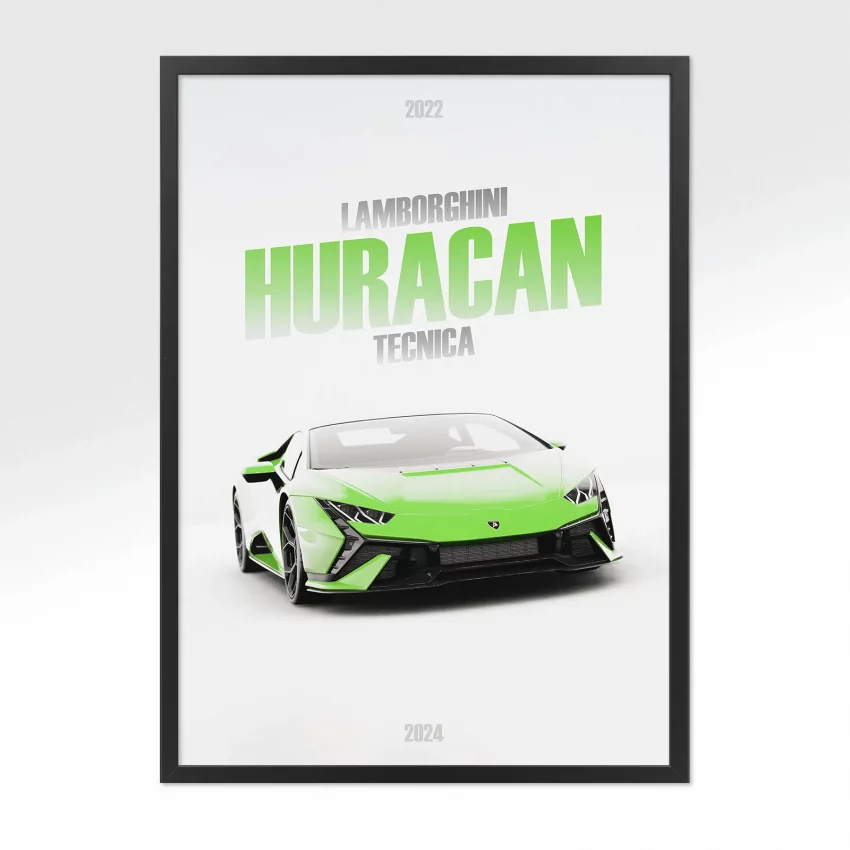 Poster Lamborghini Huracan Tecnica - Vue avant