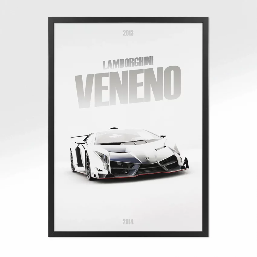 Poster Lamborghini Veneno - Vue avant
