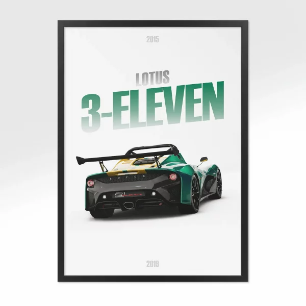 Poster Lotus 3-Eleven – Vue arrière