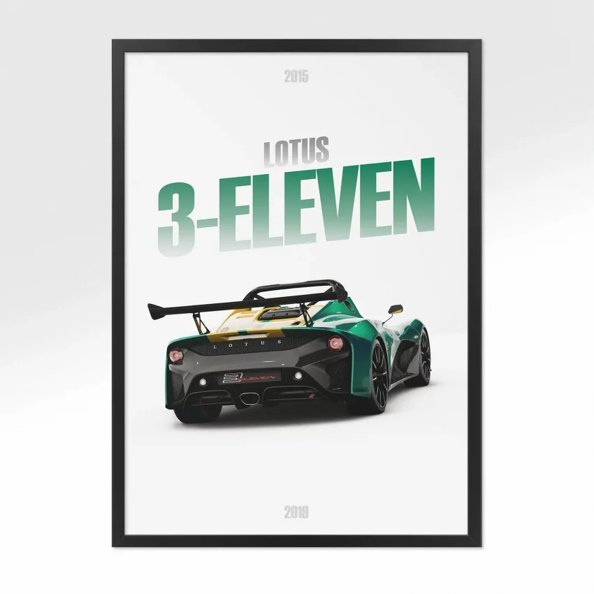 Poster Lotus 3-Eleven - Vue arrière
