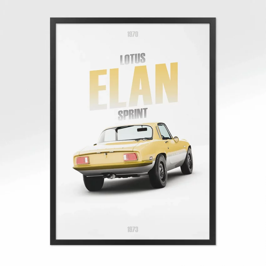 Poster Lotus Elan Sprint - Vue arrière