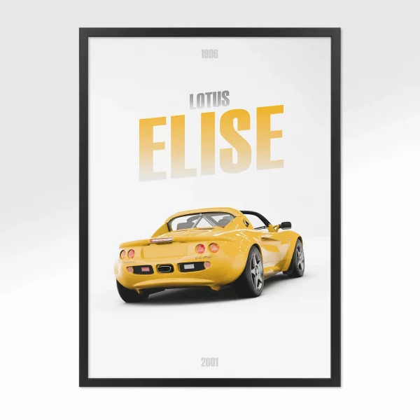Poster Lotus Elise S1 – Vue arrière