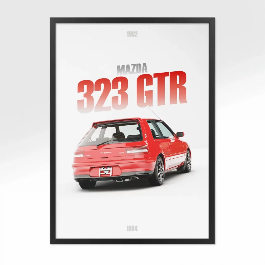 Poster Mazda 323 GTR - Vue arrière