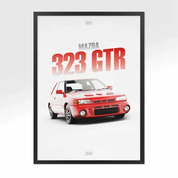 Poster Mazda 323 GTR – Vue avant